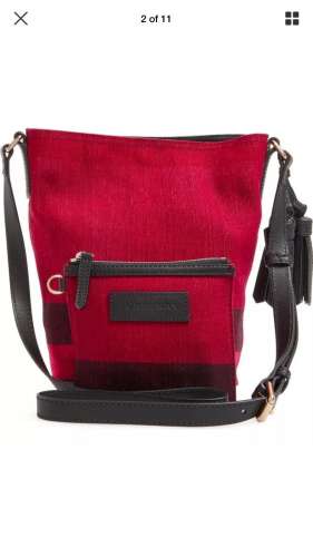 NWT 100% Authentic $750 Burberry Canvas Check Overdye Ashby Tassel Crossbody Deal in USA